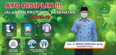 Kampanye Prokes 5M di lingkungan MAN 4 Cirebon